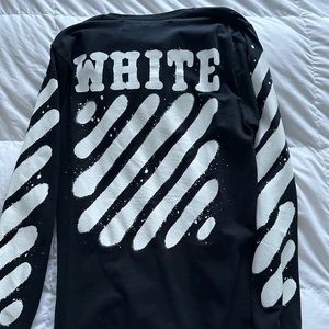 2013 OFF WHITE Virgil Abloh black sleeve tee